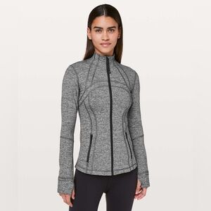 Lululemon Athletica Heathered Black Define Jacket Luon - size 6